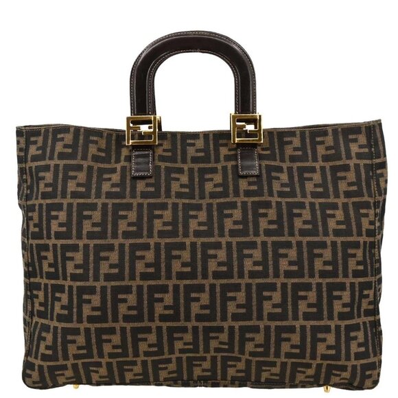 Fendi Brown Zucca Tote Handbag 115894 - Picture 1 of 10